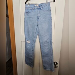 Madewell Light Wash High-Rise Straight Jeans